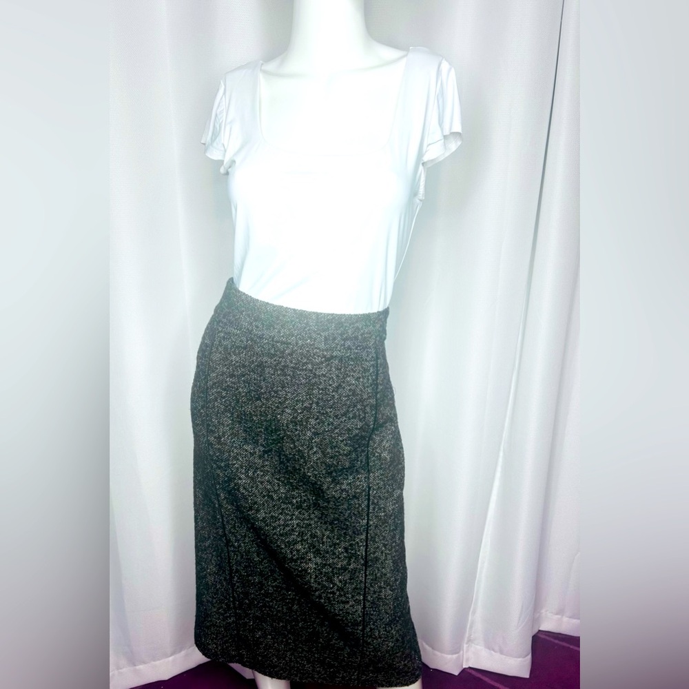 Cassis Wool Pencil Skirt